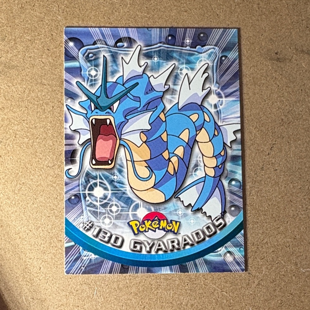 1999 Topps Pokemon Gyrados Card Blue Label